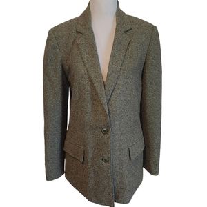Vintage Olive Green Marled Alex Coleman Two Button Blazer